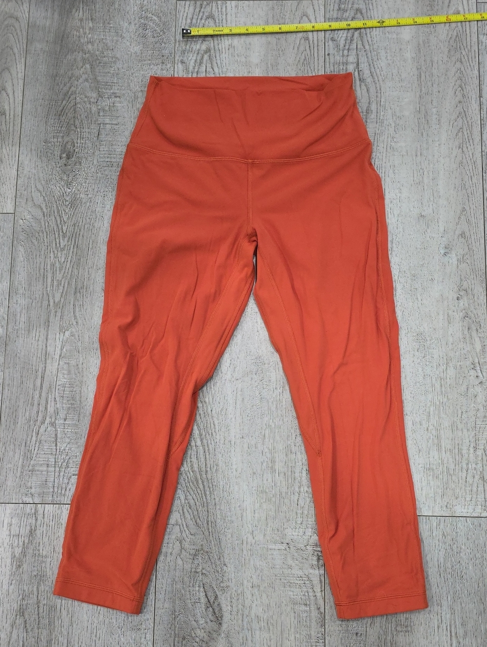 lululemon athletica Cropped High-Rise Leggings in Bright Orange